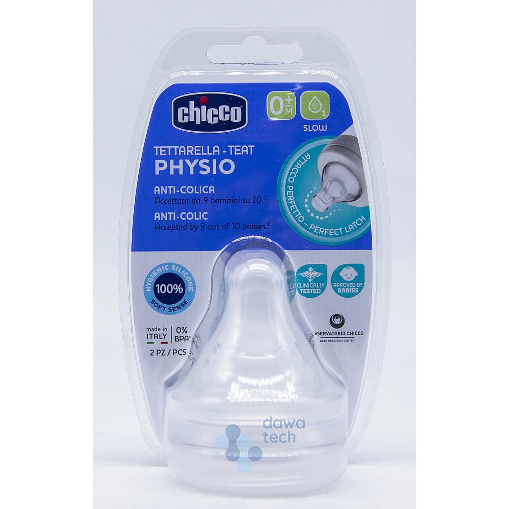 Chicco Physio Nipple 2 Pcs Slow 0+ 196
